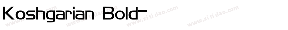 Koshgarian Bold字体转换